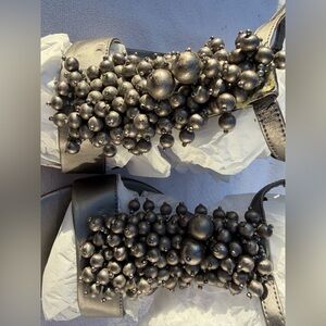 Old Silver Beaded Sandals